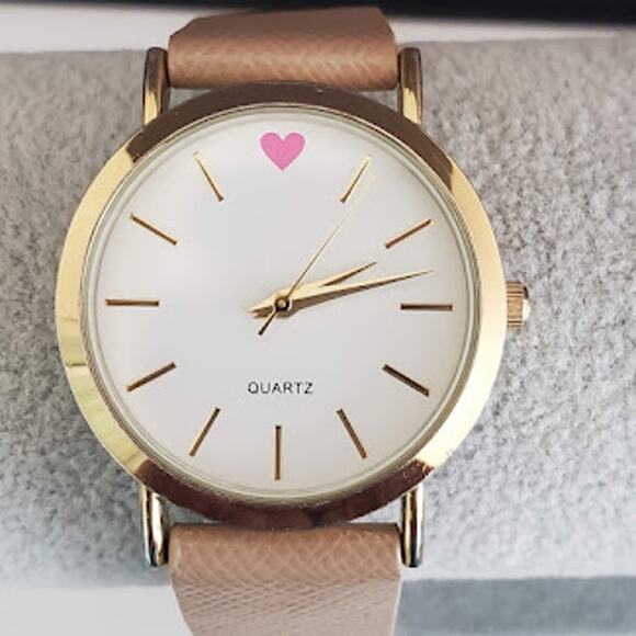 Accutime Women's 34mm Watch with Brown Band and Gold Tone Case - Picture 8 of 8